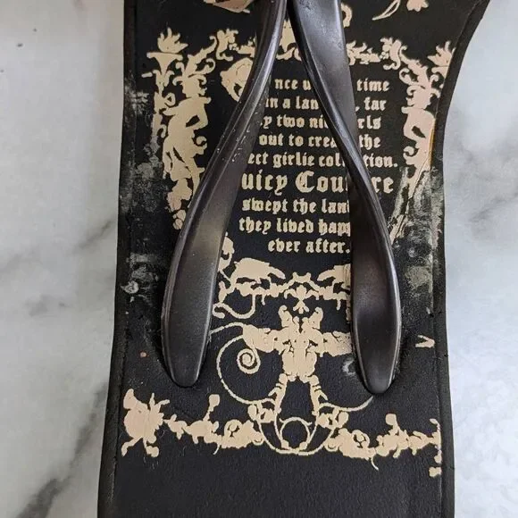Juicy Couture Y2K "Smells Like Couture" Fairytale Platform Sandals. Size 10 - Picture 8 of 8
